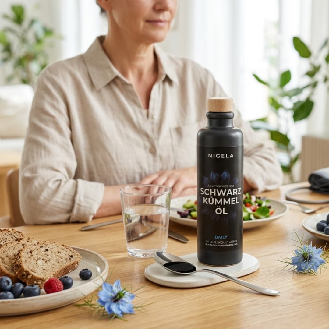 Schwarzkümmelöl in einer bewussten Ernährungsroutine
