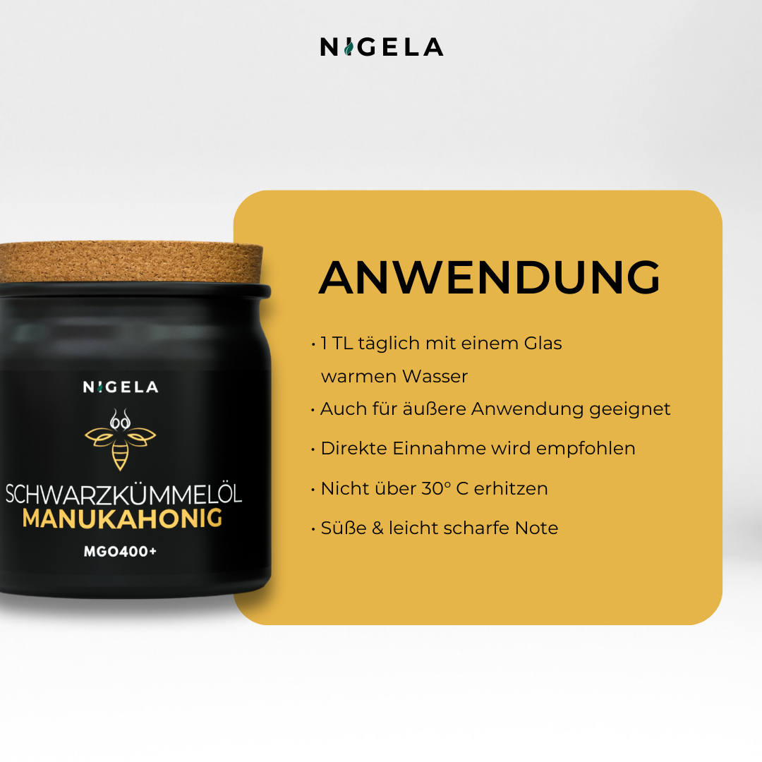 Manuka Honig mit Schwarzkümmelöl 160g