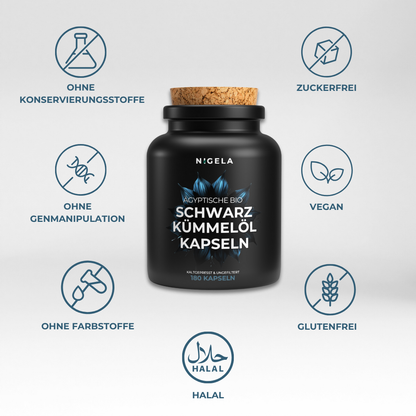Ägyptische Bio Schwarzkümmelöl Kapseln