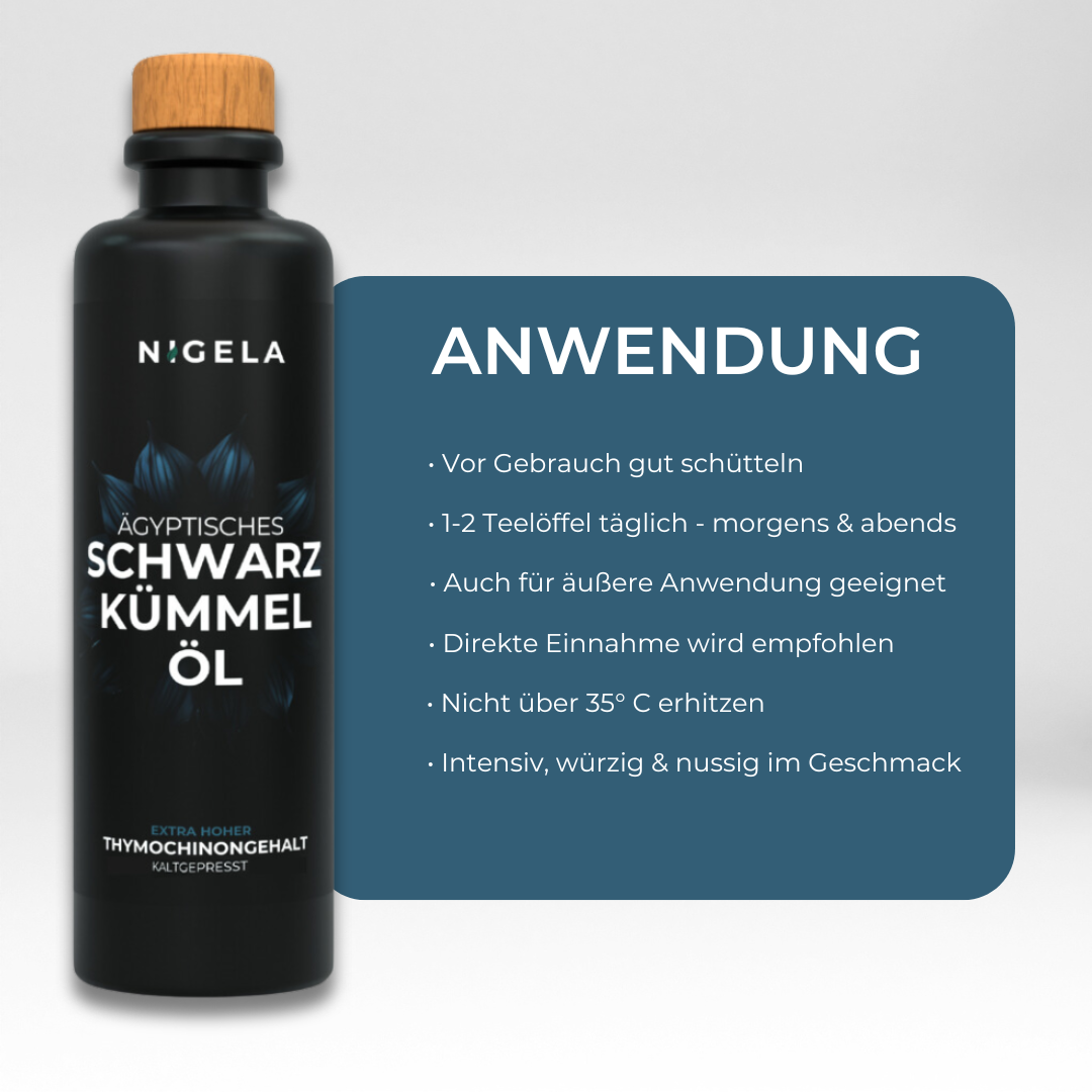 Ägyptisches Bio Schwarzkümmelöl ungefiltert - kaltgepresst in Rohkostqualität - 200ml