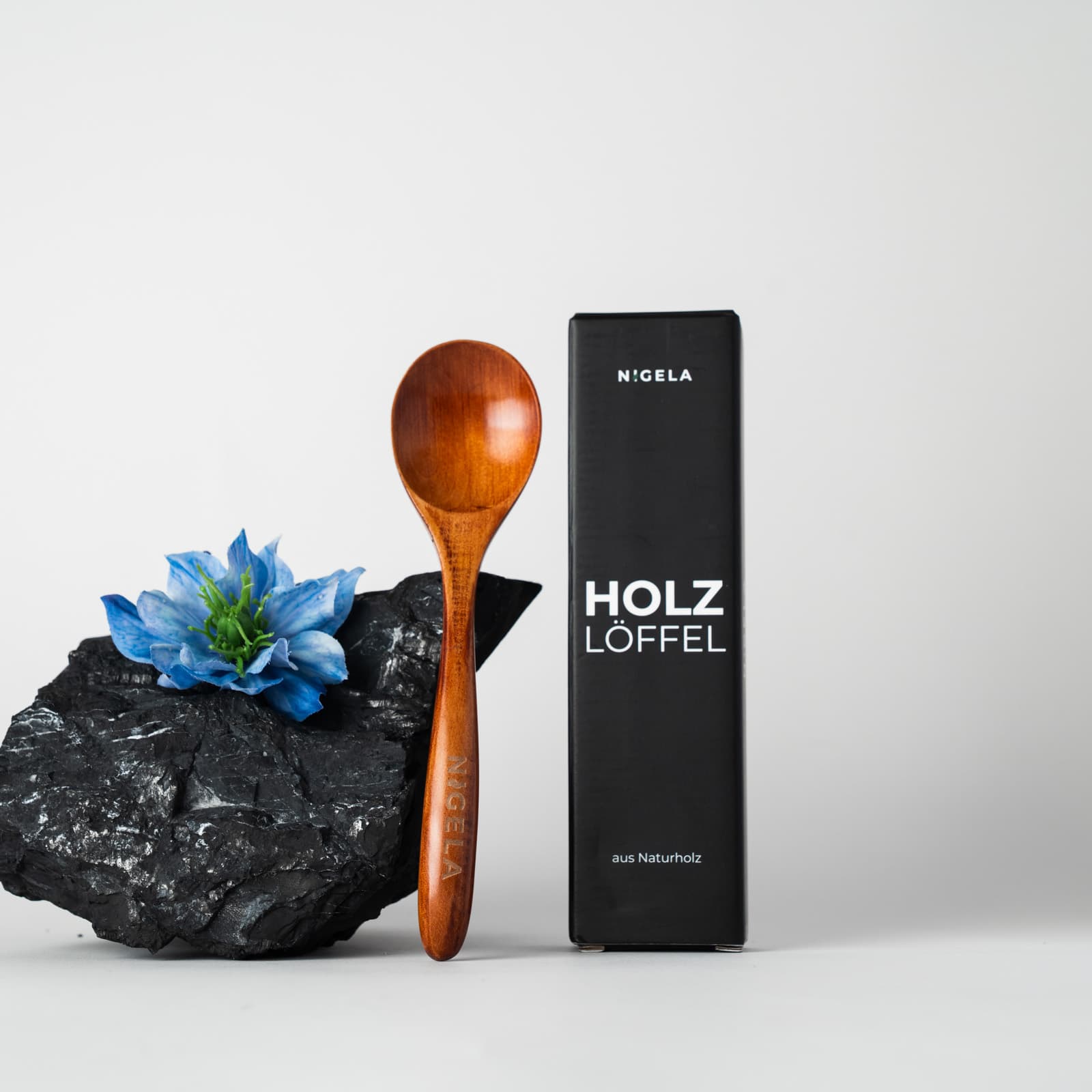 Nigela Naturlöffel für Schwarzkümmelöl & Honig