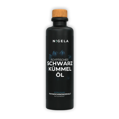 Ägyptisches Bio Schwarzkümmelöl ungefiltert - kaltgepresst in Rohkostqualität - 200ml